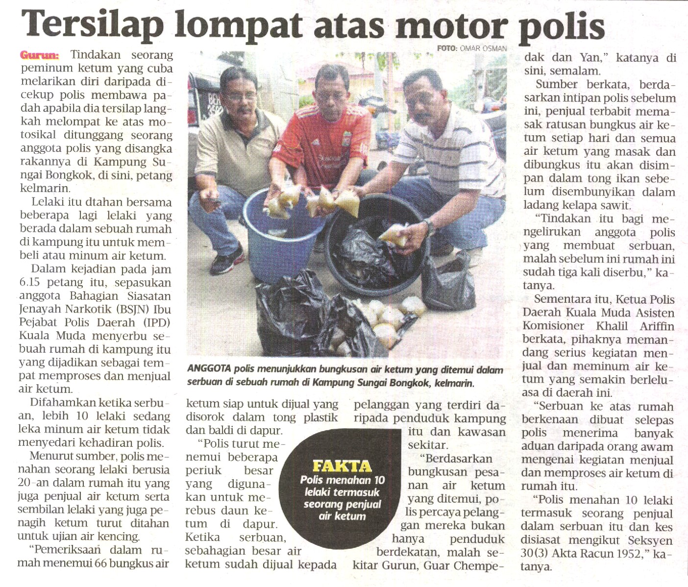 TERSILAP LOMPAT ATAS MOTOR POLIS Tersilap Lompat Atas Motor Polis