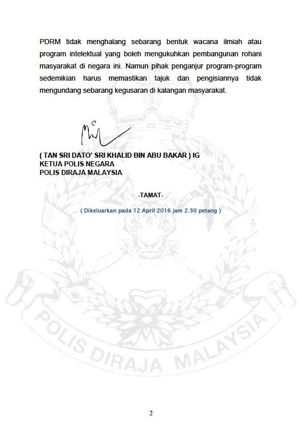 Kenyataan Media Kpn Penganjuran Aktiviti Keagamaan Harus Mengambil Kira Aspek Keselamatan