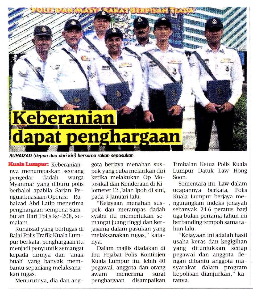 Keberanian Dapat Penghargaan