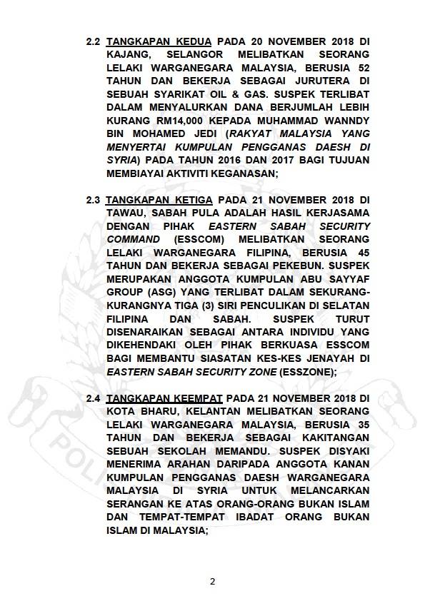Tangkapan Tujuh 7 Suspek Terlibat Dalam Kumpulan Pengganas
