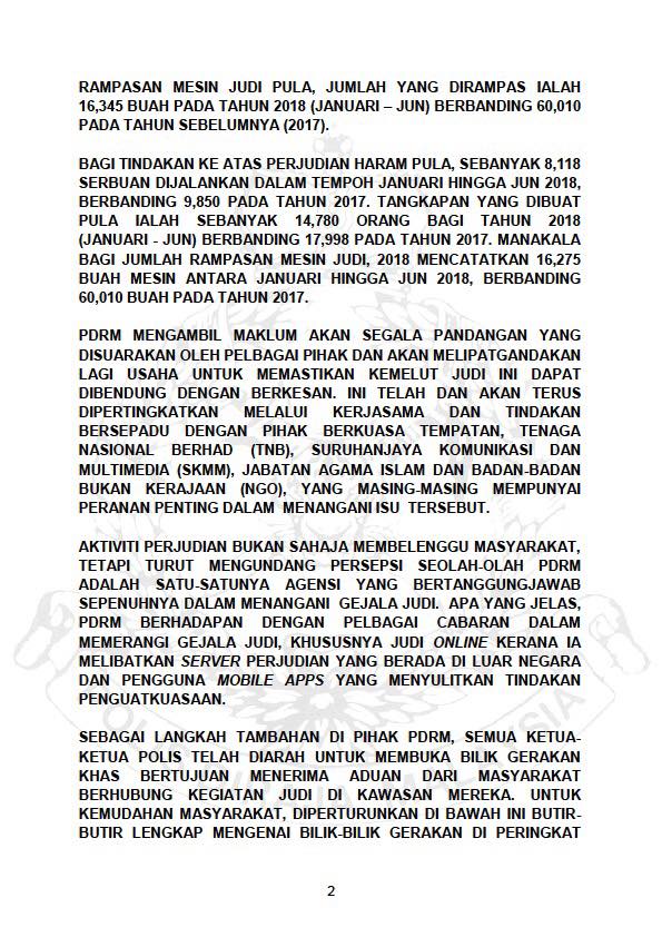 Bilik Gerakan Khas Membanteras Judi Haram