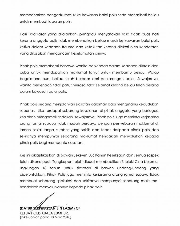 Isu Video Viral Ketidakpuasan Hati Terhadap Anggota Polis