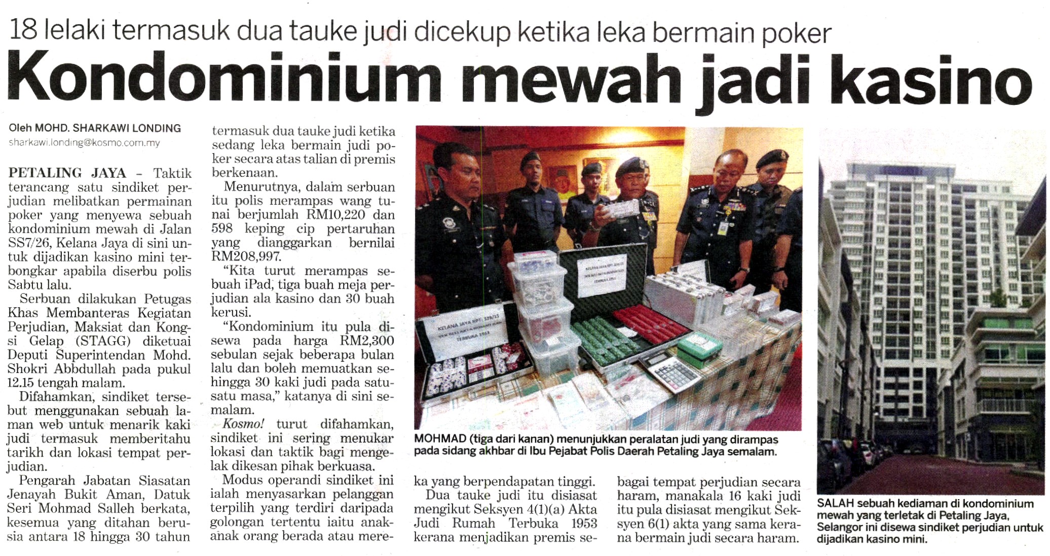 KONDOMINUIM MEWAH JADI KASINO Kondominuim Mewah Jadi Kasino
