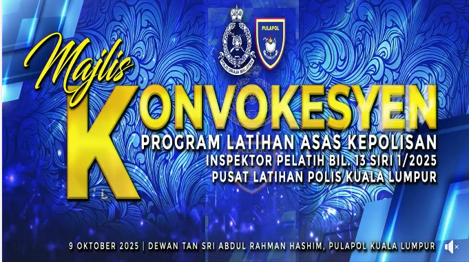 LIVE: MAJLIS KONVOKESYEN PLAK INSPEKTOR PELATIH BILANGAN 13 SIRI 1/2025 DI PULAPOL KL