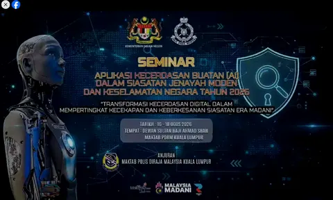 Live Majlis Perasmian Pembukaan Seminar Aplikasi Ai Dalam Siasatan Jenayah Moden Dan Keselamatan Negara