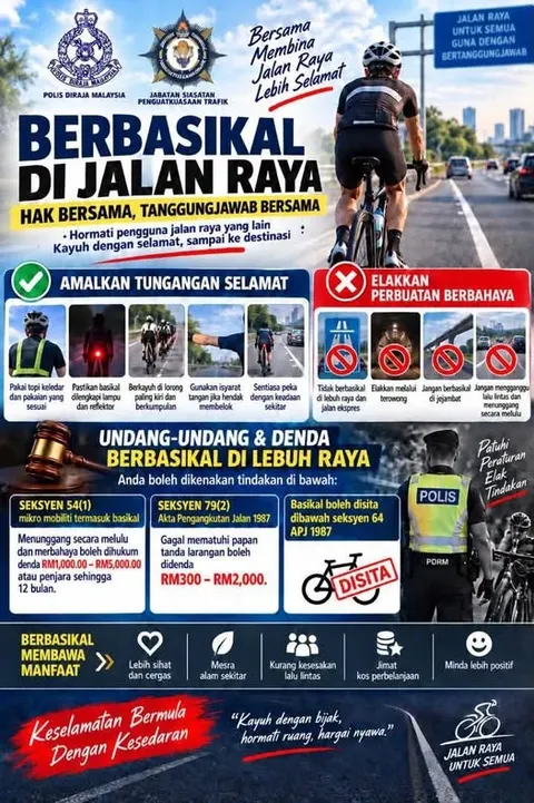 Posting Pilihan Jangan Abaikan Keselamatan Ketika Berbasikal