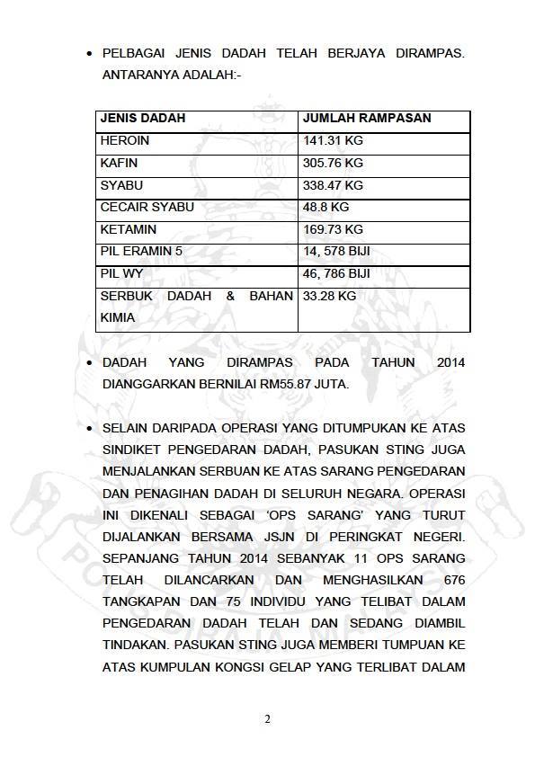 Kenyataan Media Pengarah Jsjn
