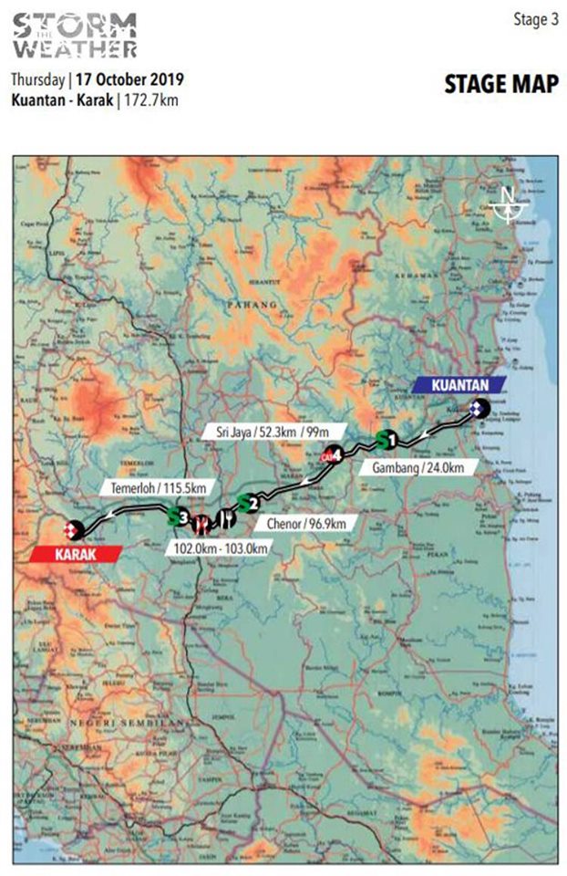 PETA LALUAN TOUR OF PENINSULAR (TOP) 2019 PERINGKAT 3