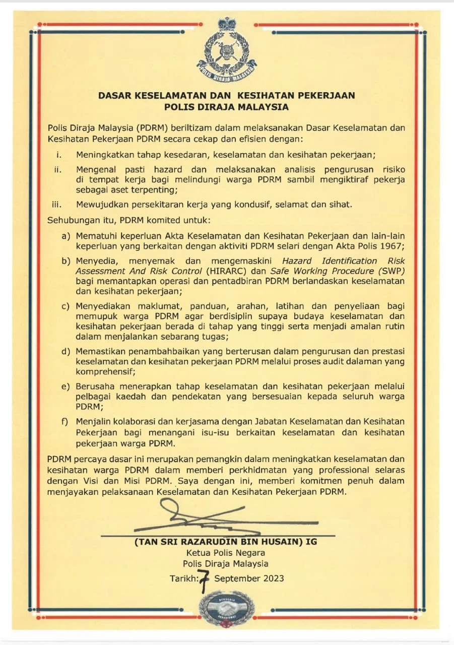 dasar-keselamatan-dan-kesihatan-pekerjaan-pdrm