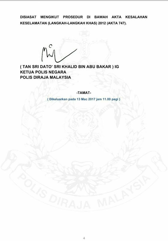 Kenyataan Media Tangkapan 7 Tujuh Individu Yang Terlibat Dalam Aktiviti Kumpulan Pengganas Daesh