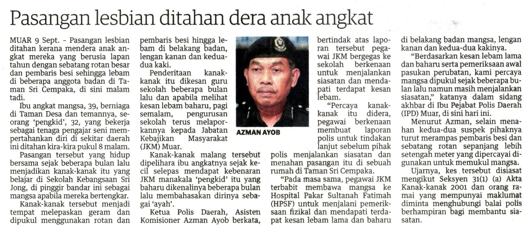 Ditahan Dera Anak Angkat