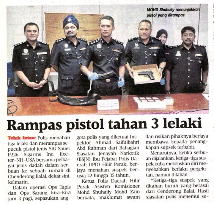 10157316_1062437973766509_2944346607408381861_n Rampas Pistol Tahan 3 Lelaki