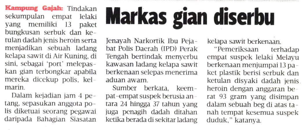 MARKAS GIAN DISERBU Markas Gian Diserbu