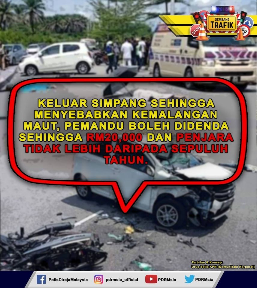 qw Sembangtrafik Keluar Simpang Secara Melulu Pemandu Boleh Didenda Sehingga Rm20 000