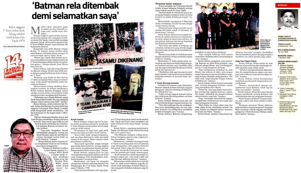 qw Keratan Akhbar Pilihan Batman Rela Ditembak Demi Selamatkan Saya