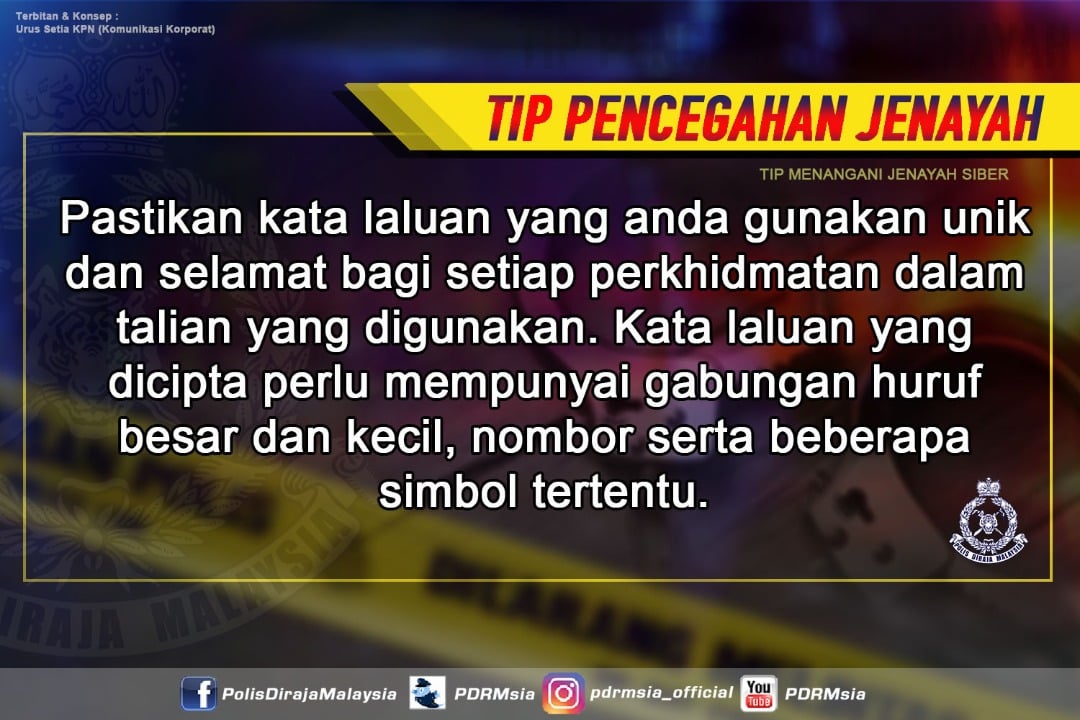 Tip Pencegahan Jenayah 136