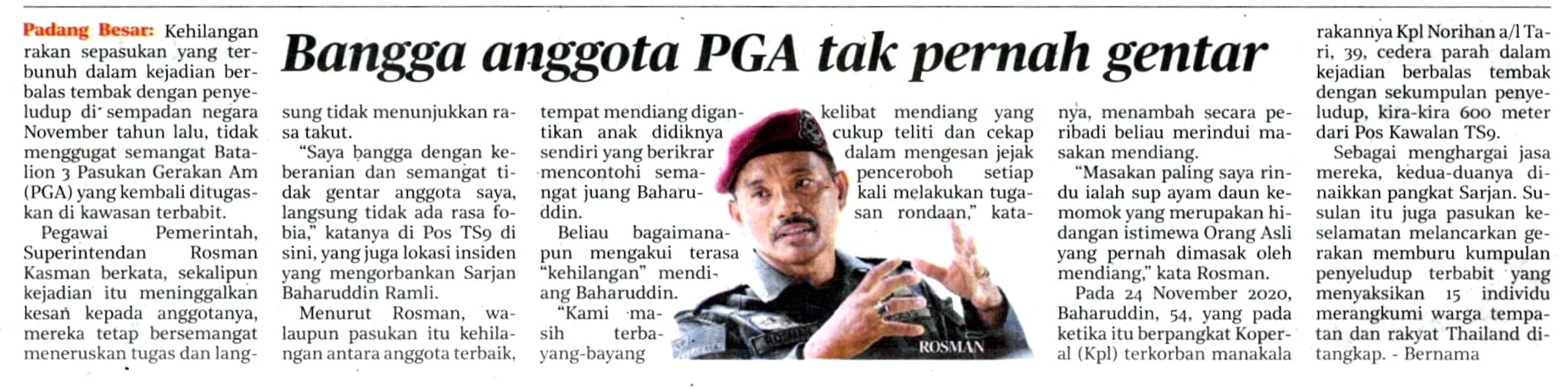 qw Pkpb Pkpp Covid 19 Op Benteng Keratan Akhbar Pilihan Bangga Anggota Pga Tak Pernah Gentar