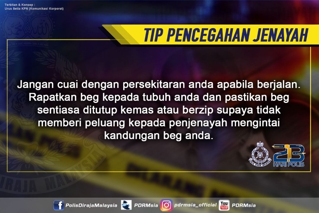 4 Sambutan Peringatan Hari Polis Ke 213 Tip Pencegahan Jenayah 109