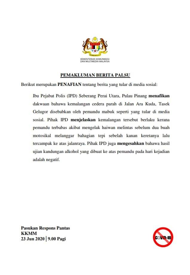 2 #PKPP #COVID-19: PENAFIAN BERITA PALSU YANG TULAR DI MEDIA SOSIAL