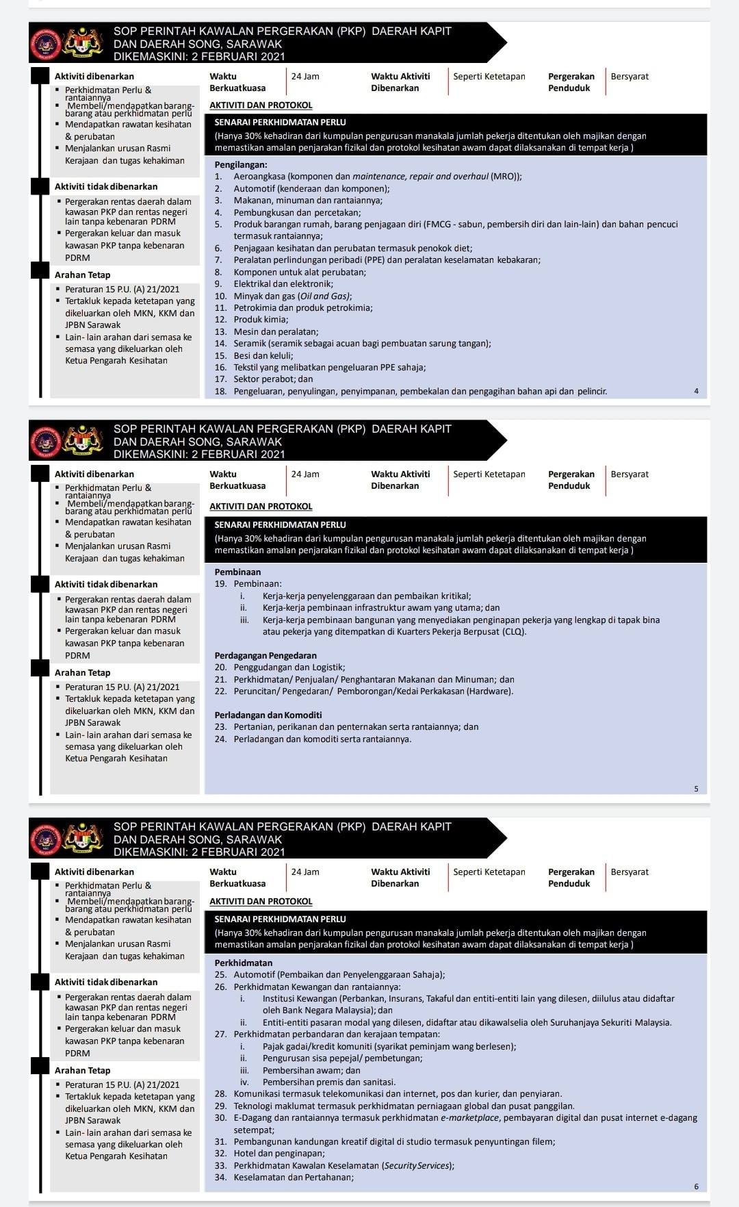 2 Pkp Pkpb Pkpp Covid 19 Update Hebahan Sop Perintah Kawalan Pergerakan Pkp Bagi Daerah Kapit Dan Song Sarawak