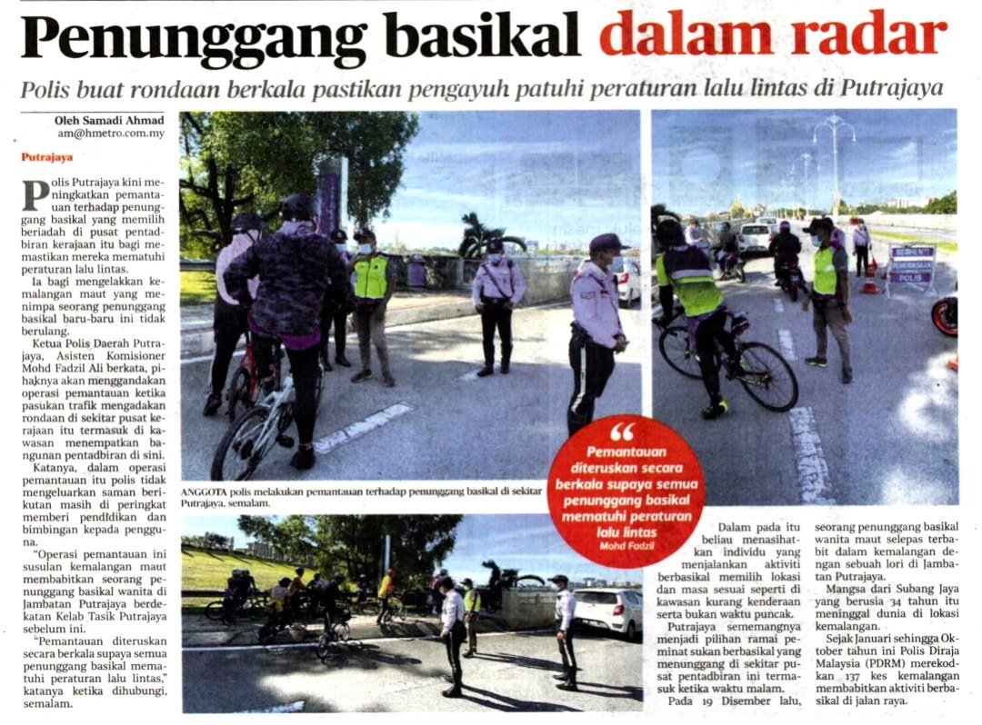 qw Keratan Akhbar Pilihan Penunggang Basikal Dalam Radar
