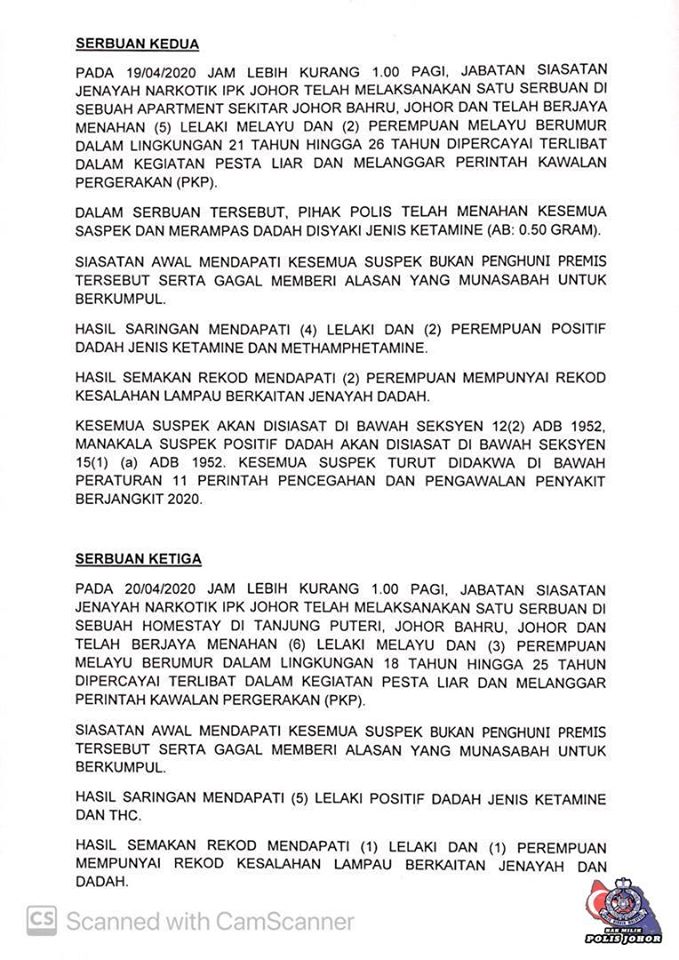 13 Kenyataan Media Oleh Ketua Polis Johor