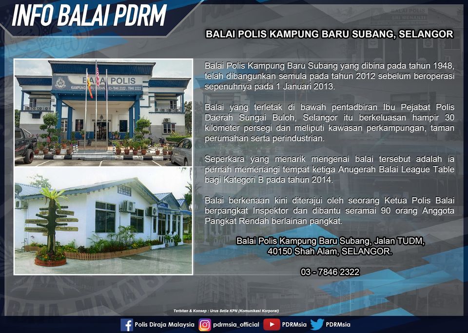 Info Balai Balai Polis Kampung Baru Subang Selangor