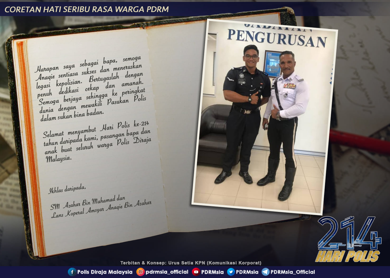 qw HARI POLIS KE- 214: CORETAN HATI SERIBU RASA WARGA PDRM