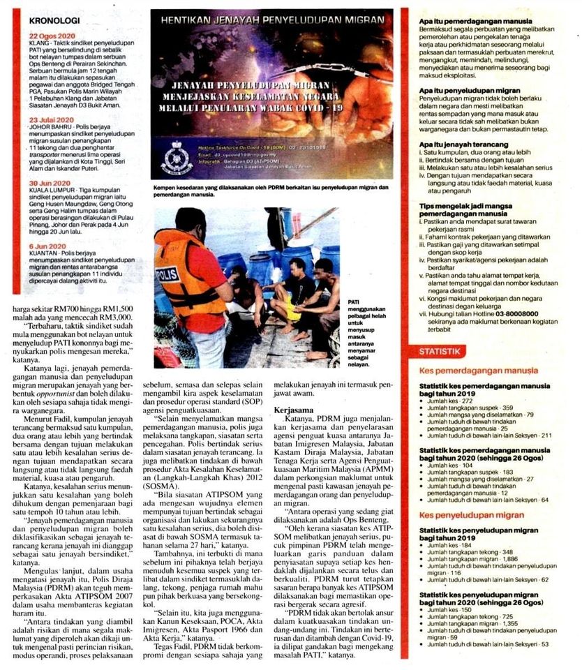 2 Pkpp Covid 19 Op Benteng Keratan Akhbar Pilihan Op Benteng Pati Ancaman Pada Negara