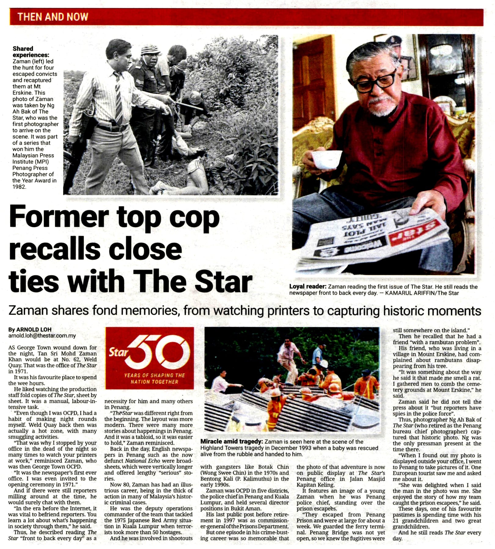 qw Keratan Akhbar Pilihan Former Top Cop Recalls Close Ties With The Star