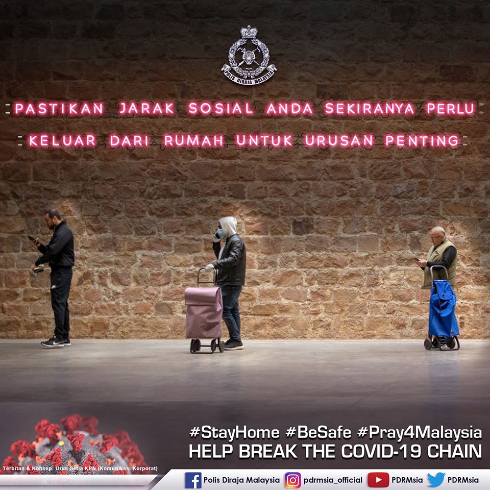 7 Covid 19 Pastikan Jarak Sosial Anda Sekiranya Perlu Keluar Dari Rumah Untuk Urusan Penting