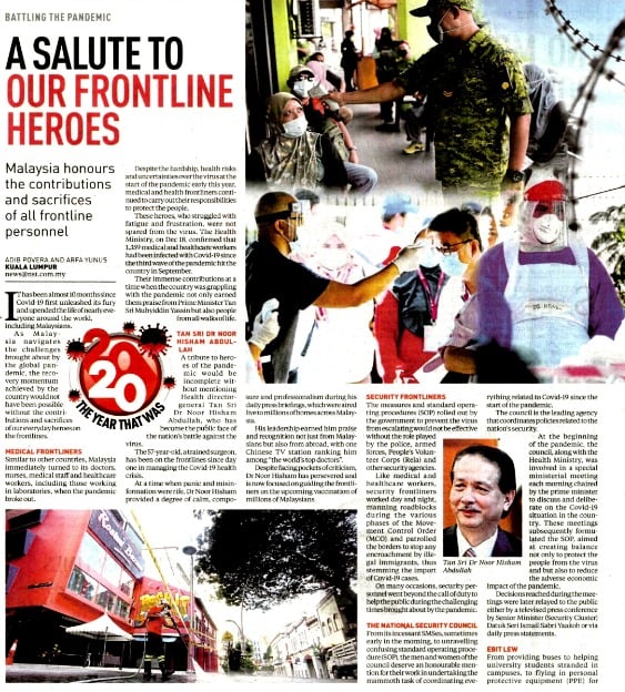 Covid 19 Keratan Akhbar Pilihan Battling The Pandemic A Salute To Our Frontline Heroes