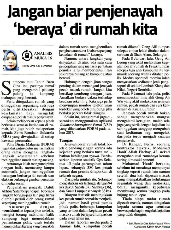 4 Crime Alert Jangan Biar Penjenayah Beraya Di Rumah Kita
