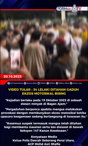 Video Tular 24 Lelaki Ditahan Gaduh Ekzos Motosikal Bising