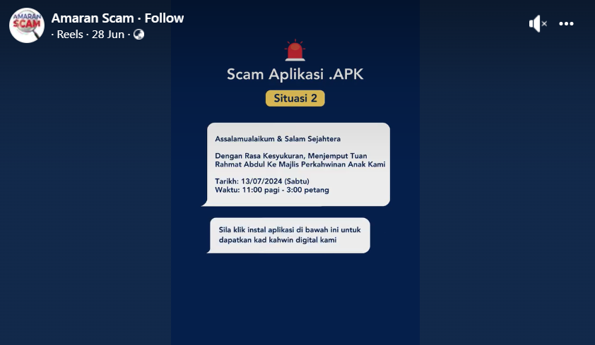 Besmartstayalert Letsfightscammertogether Video Pilihan Scam Alert Taktik Scammer Tipu Melalui Aplikasi Fail Apk