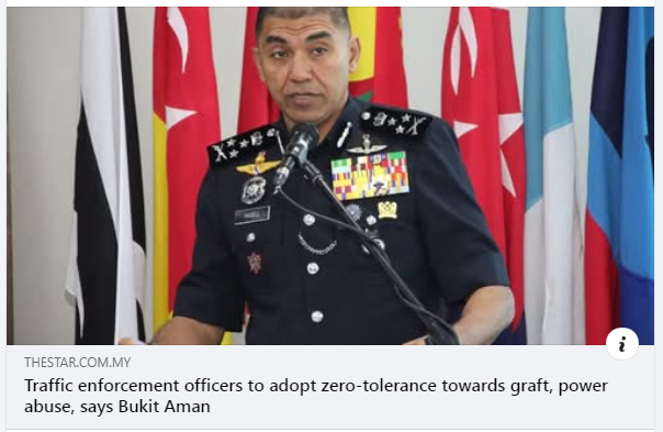 Artikel Pilihan Traffic Enforcement Officers To Adopt Zero Tolerance Towards Graft Power Abuse
