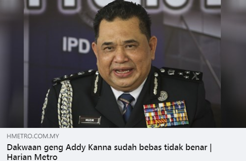Artikel Pilihan Dakwaan Geng Addy Kanna Sudah Bebas Tidak Benar