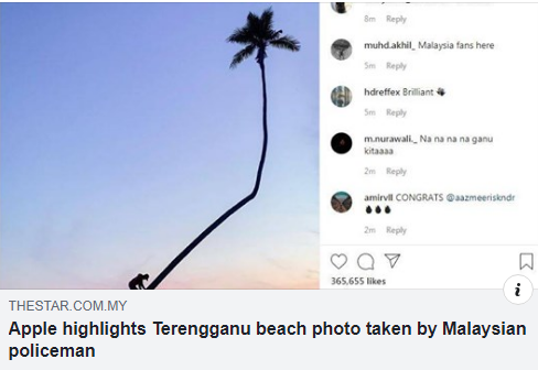 Artikel Pilihan Apple Highlights Terengganu Beach Photo Taken By Malaysian Policeman