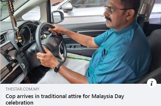Artikel Pilihan Police Arrives In Traditional Attire For Malaysia Day Celebration