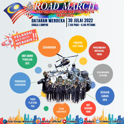 Hebahan Hari Polis Ke 215 Program Road March 2022 Sempena Peringatan Hari Polis Ke 215