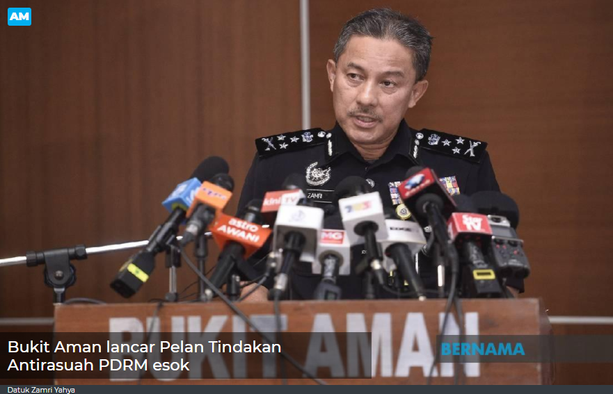 Artikel Pilihan Bukit Aman Lancar Pelan Tindakan Antirasuah Pdrm Esok