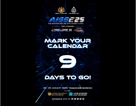 Hebahan Countdown Persidangan Dan Ekspo Keselamatan Antarabangsa Asia 2025 Aisse 25 9 Hari Lagi