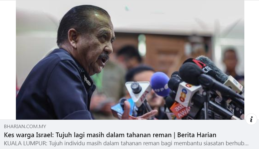 Update Artikel Pilihan Kes Warga Israel Tujuh Lagi Masih Dalam Tahanan Reman Kpn