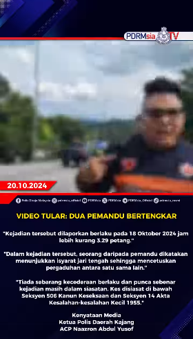 Video Tular Dua Pemandu Bertengkar