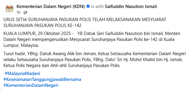 Posting Pilihan Kpn Hadir Mesyuarat Spp Ke 142