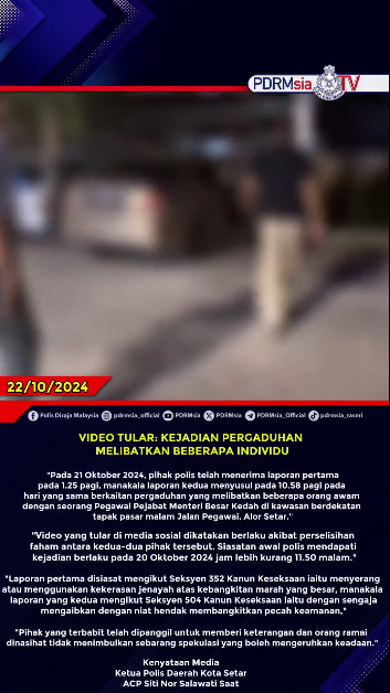 Video Tular Kejadian Pergaduhan Melibatkan Beberapa Individu