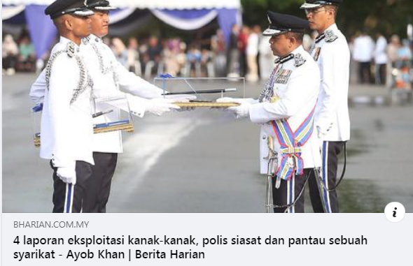 Artikel Pilihan Empat Laporan Eksploitasi Kanak Kanak Polis Siasat Dan Pantau Sebuah Syarikat Timbalan Kpn