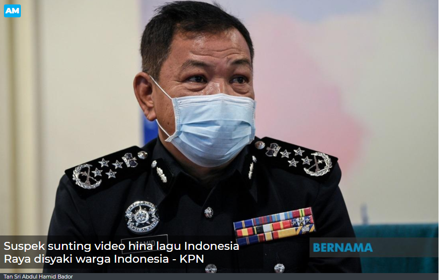 Posting Pilihan Suspek Sunting Video Hina Lagu Indonesia Raya Disyaki Warga Indonesia