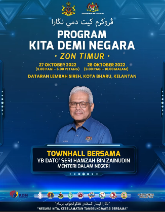Hebahan Countdown Program Kita Demi Negara Zon Timur 6 Hari Lagi