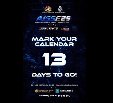 Hebahan Countdown Persidangan Dan Ekspo Keselamatan Antarabangsa Asia 2025 Aisse 25 13 Hari Lagi